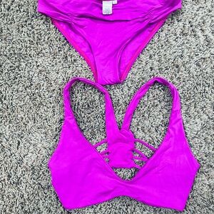 L*Space Magenta Bikini with Strappy Back